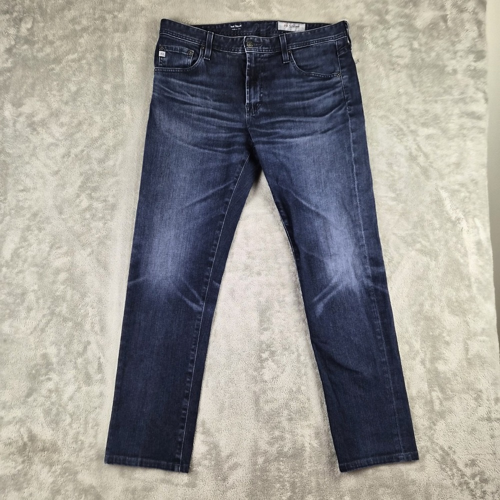 AG Adriano Goldschmied Tellis Jeans Mens 33R Dark Wash Modern Slim Denim Stretch